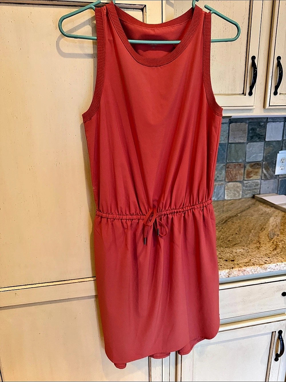Athleta Rincon Dress Red-Orange Mini Dress Size XS